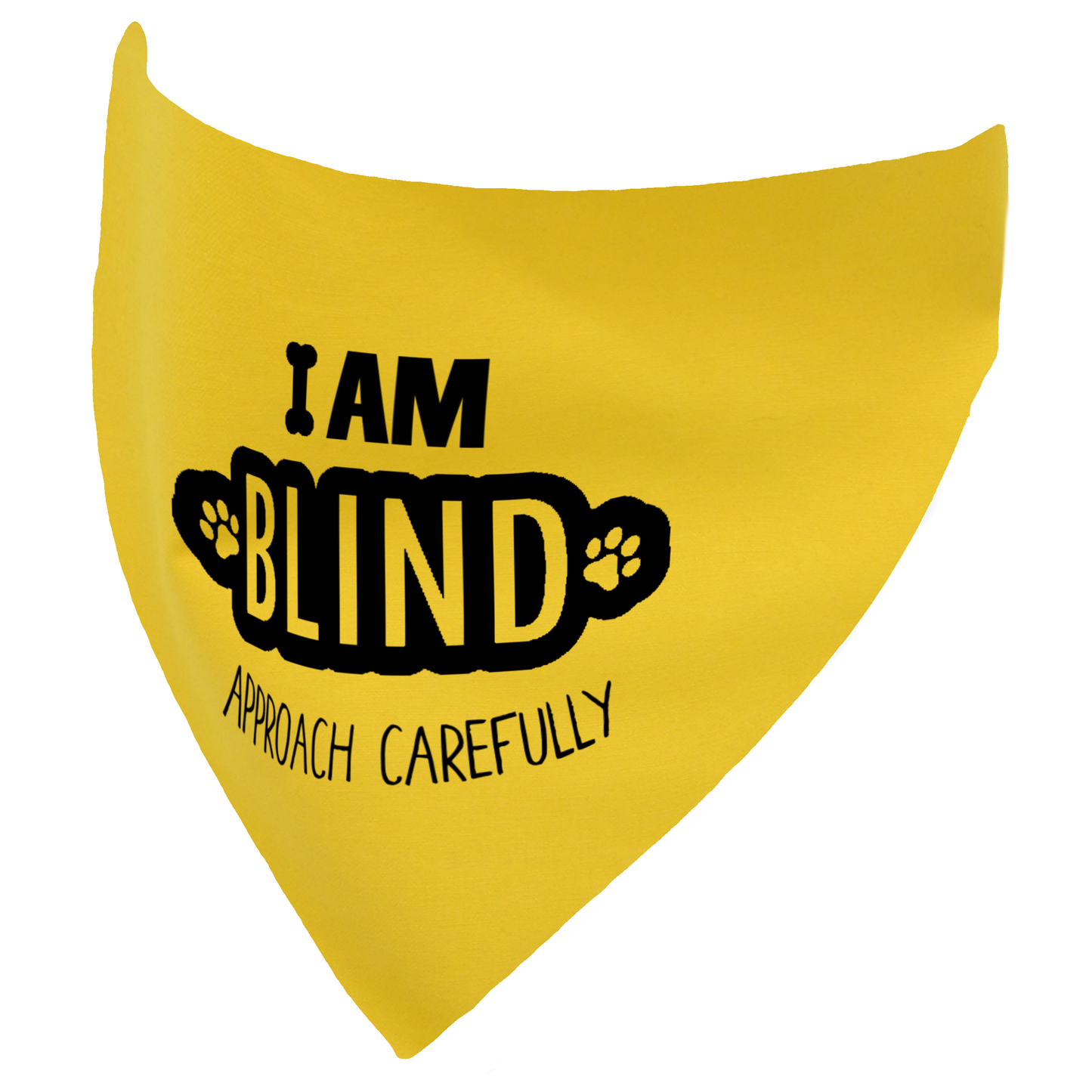 I am Blind Dog Bandana Approach Carefully