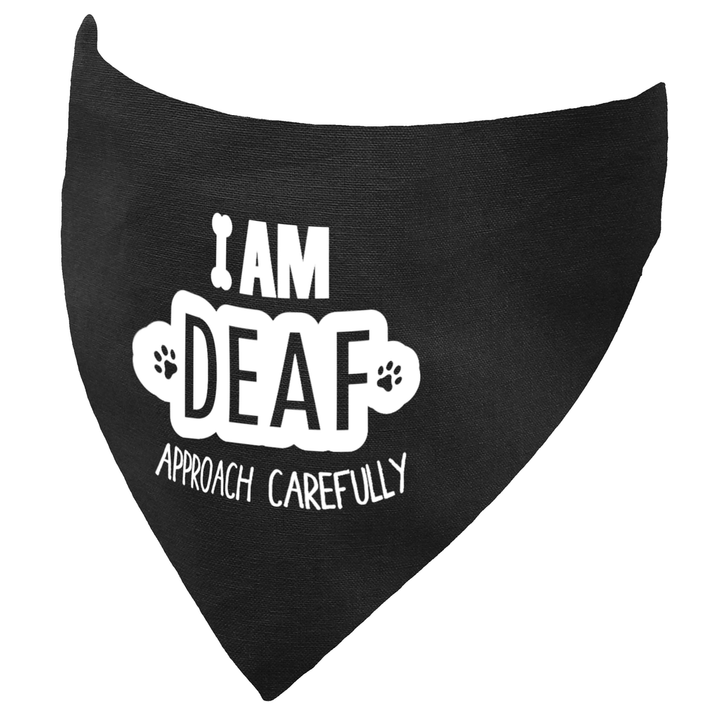 I am Deaf Approach Carefully Dog Bandana