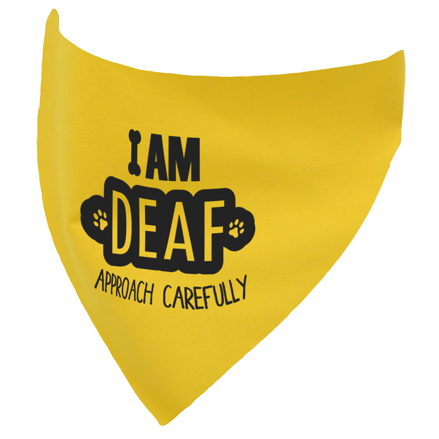 I am Deaf Approach Carefully Dog Bandana