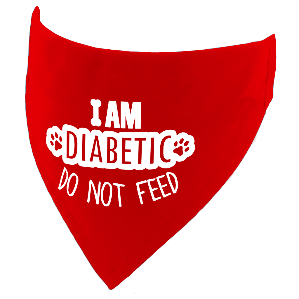 I am Diabetic - Do Not Feed Dog Bandana
