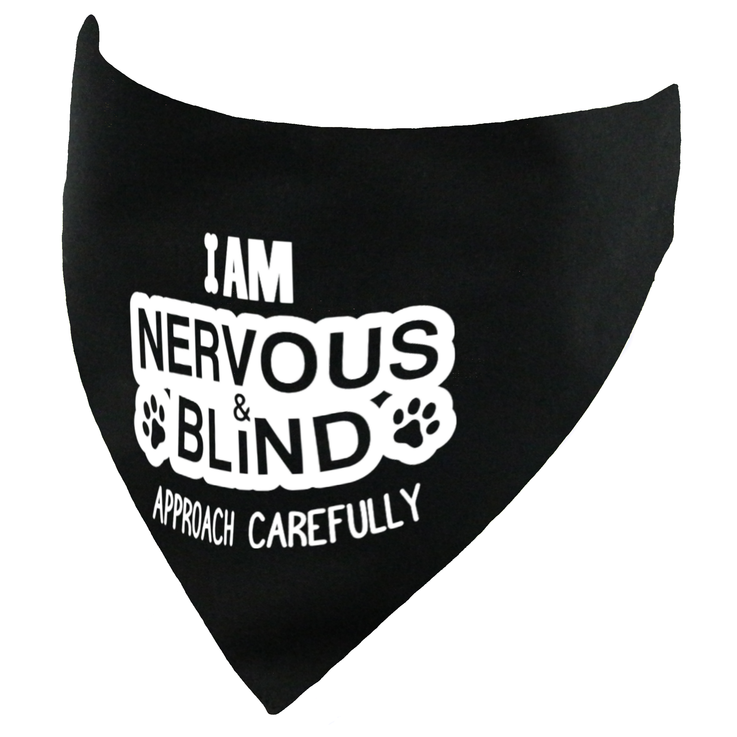 I am Nervous and Blind Approach Carefully Dog Bandana for Vision Impaired Dogs