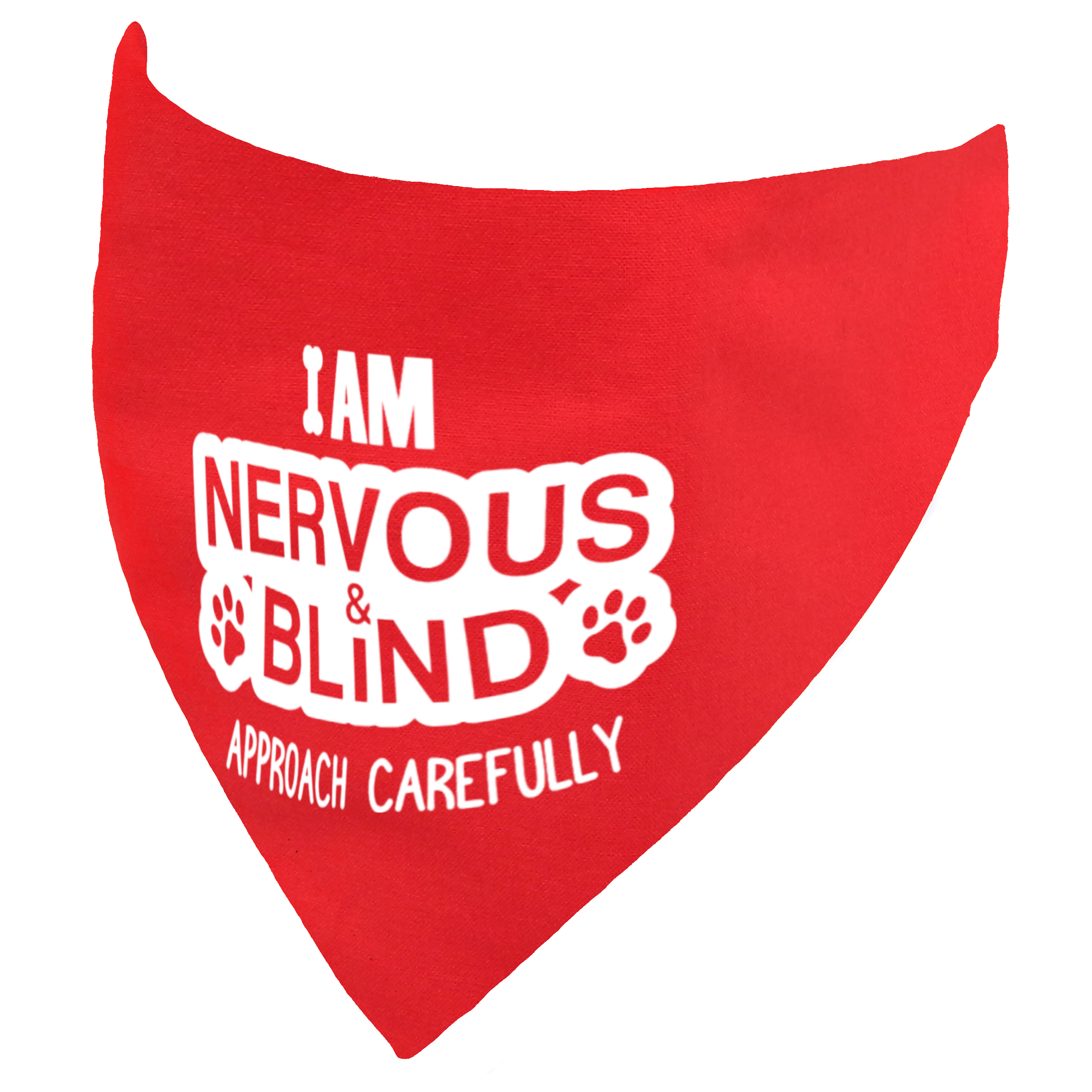 I am Nervous and Blind Approach Carefully Dog Bandana for Vision Impaired Dogs