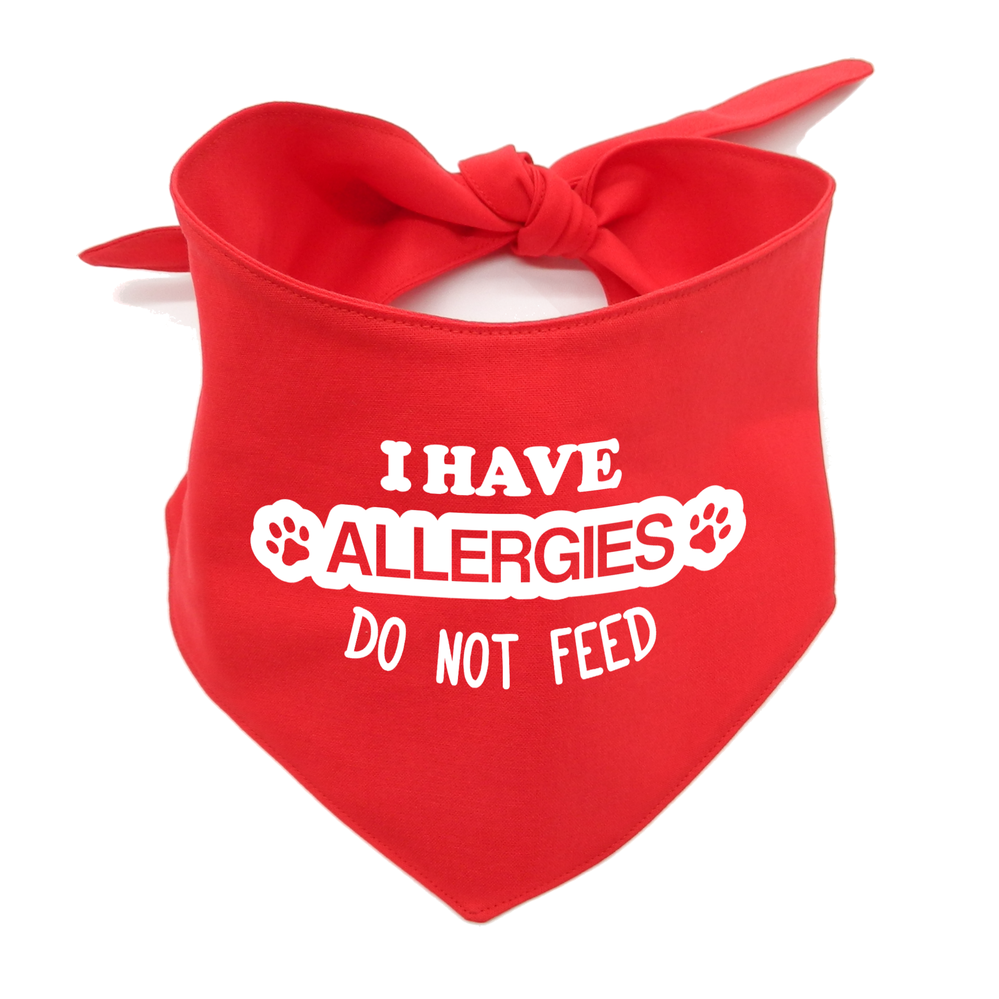 I Have Allergies Dog Bandana –  Do Not Feed Awareness