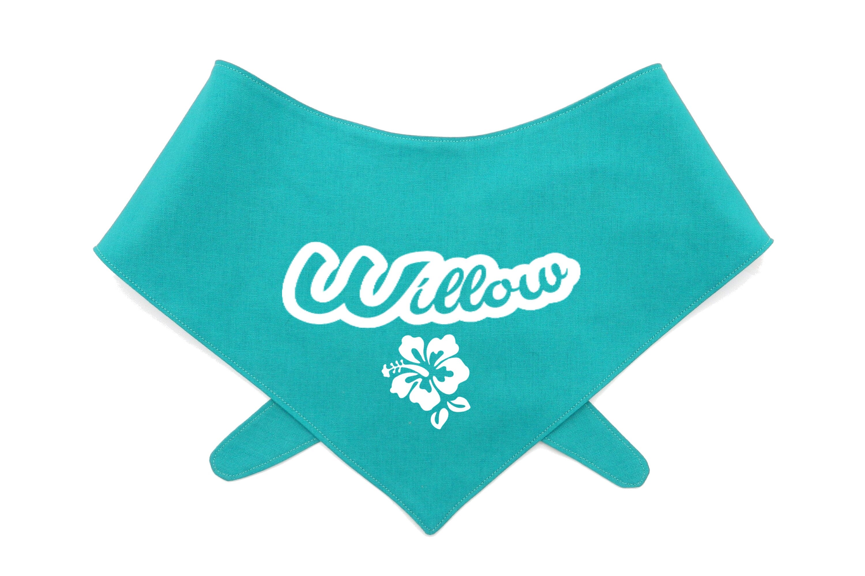 Personalised Hawaiian Hibiscus Flower Tie on Dog Bandana