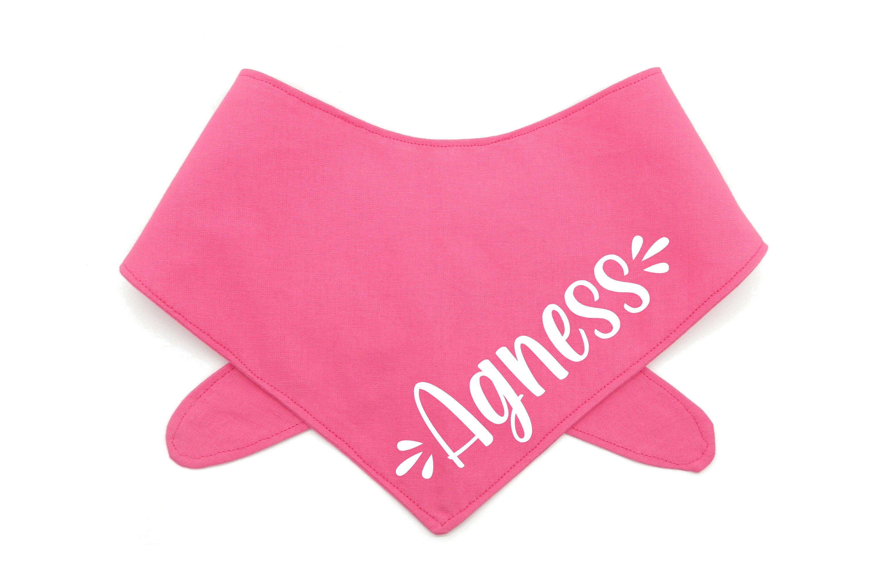 Cute Personalised Dog Bandana with Name - Tie On