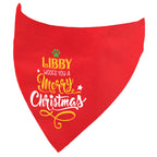 Merry Christmas Personalised Dog Bandana