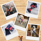 Winter Nordic Dog Navy Polar Fleece Scarf