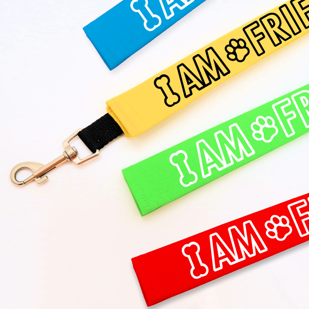 I am Friendly - I Like to Bounce and Play Dog Lead Sleeve Wrap