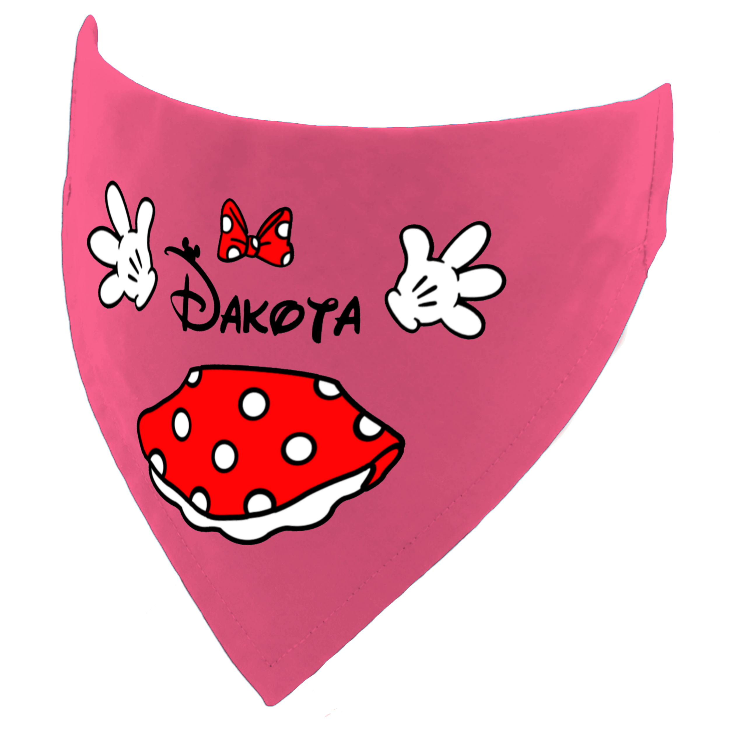 Minnie Inspired Personalised Bandana