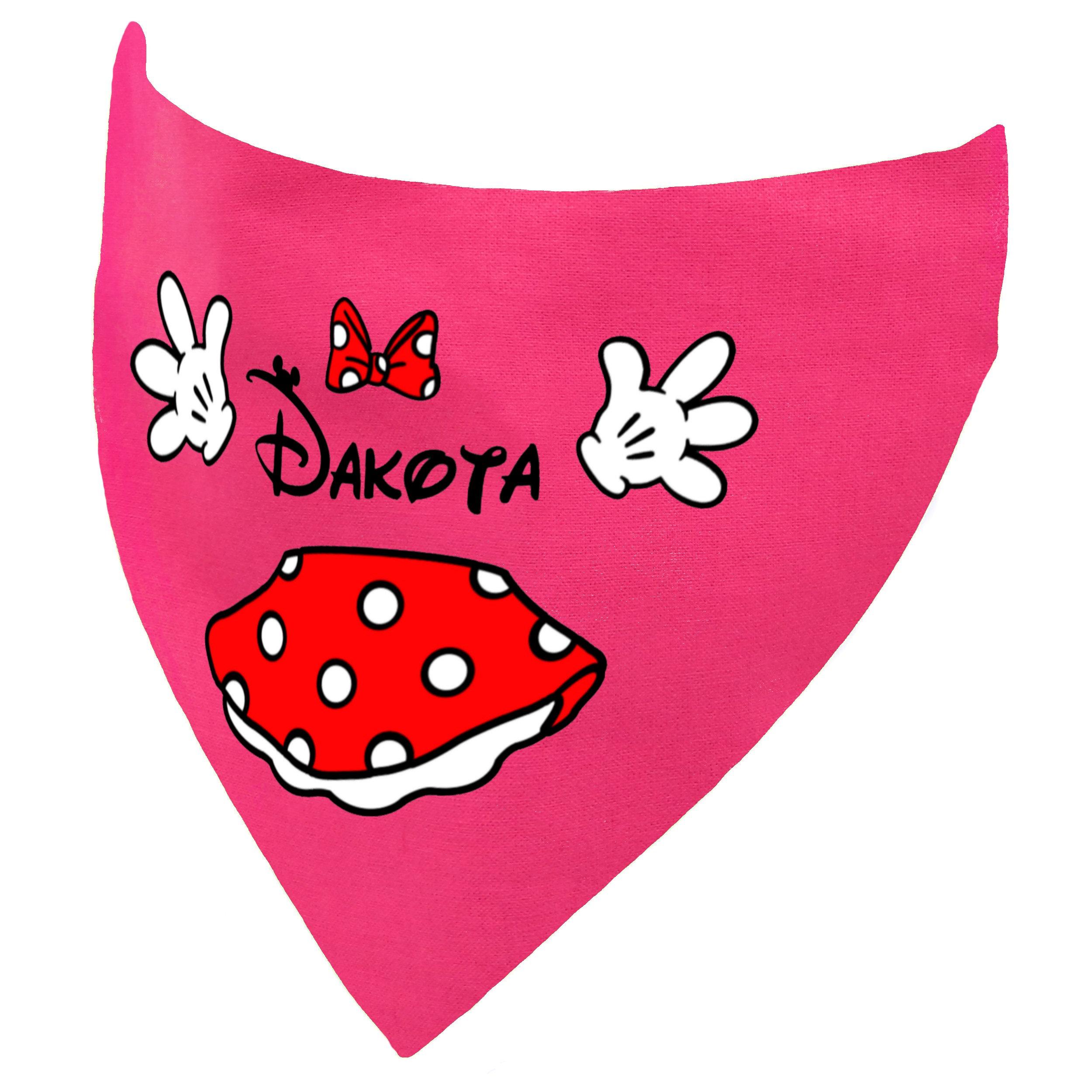 Minnie Inspired Personalised Bandana