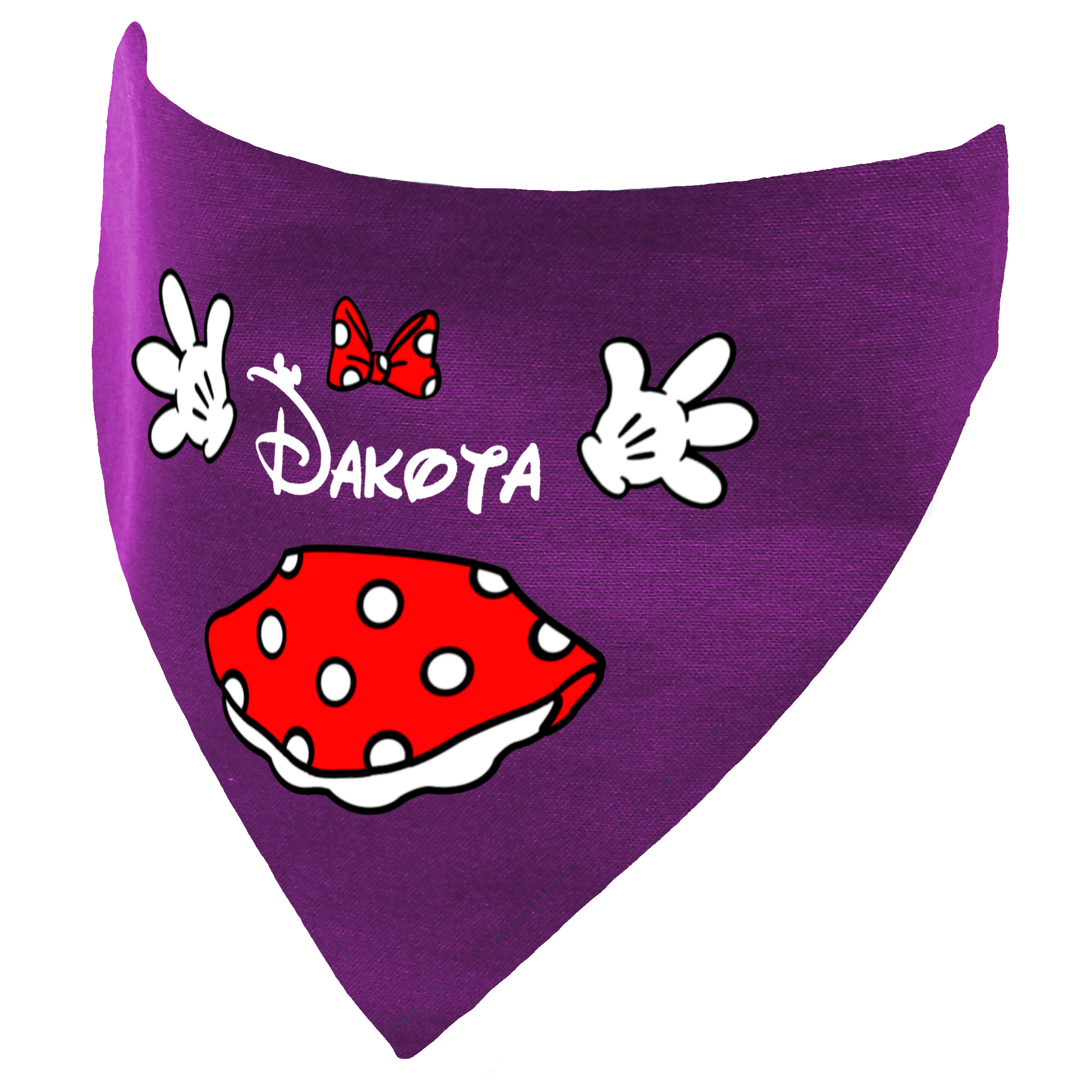 Minnie Inspired Personalised Bandana