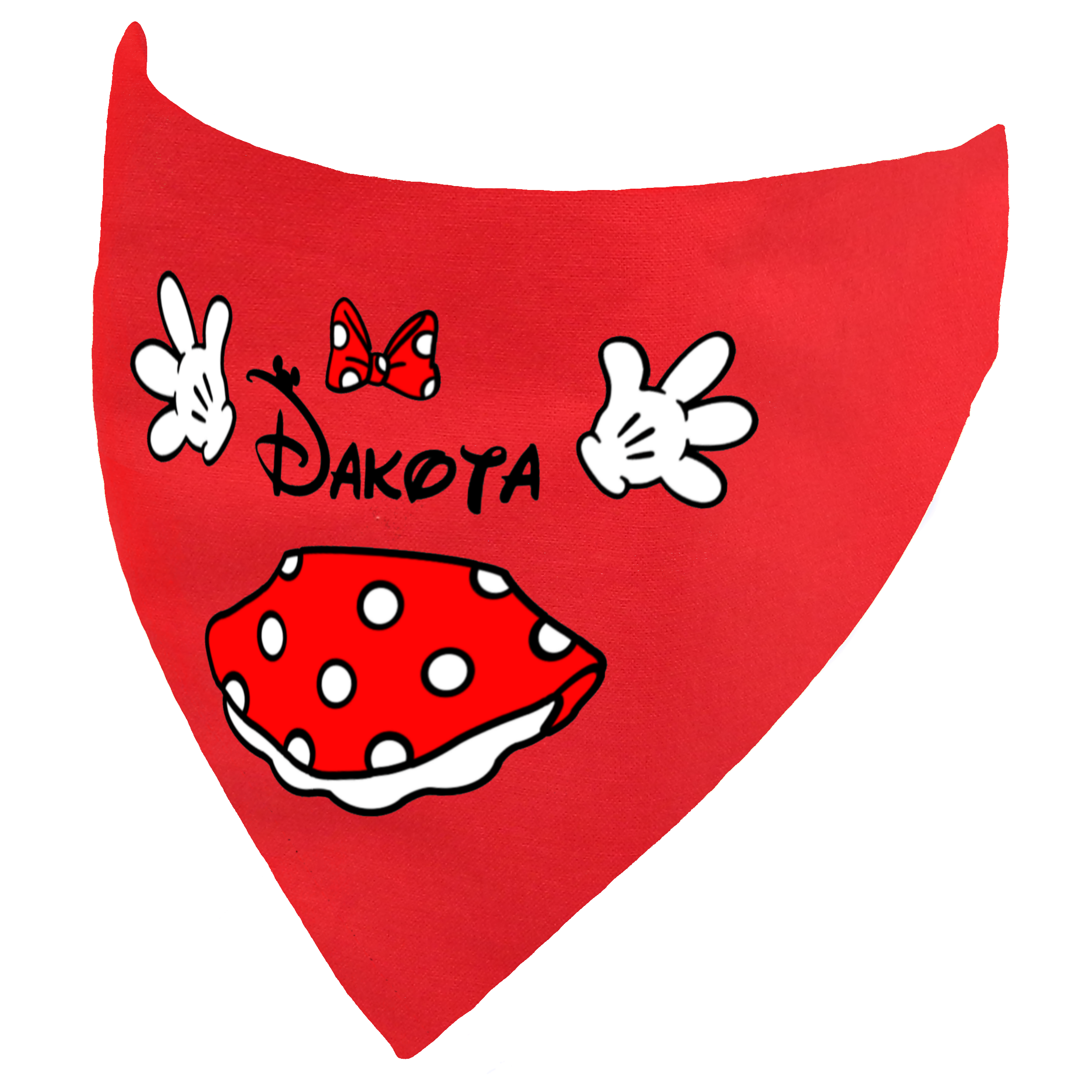 Minnie Inspired Personalised Bandana