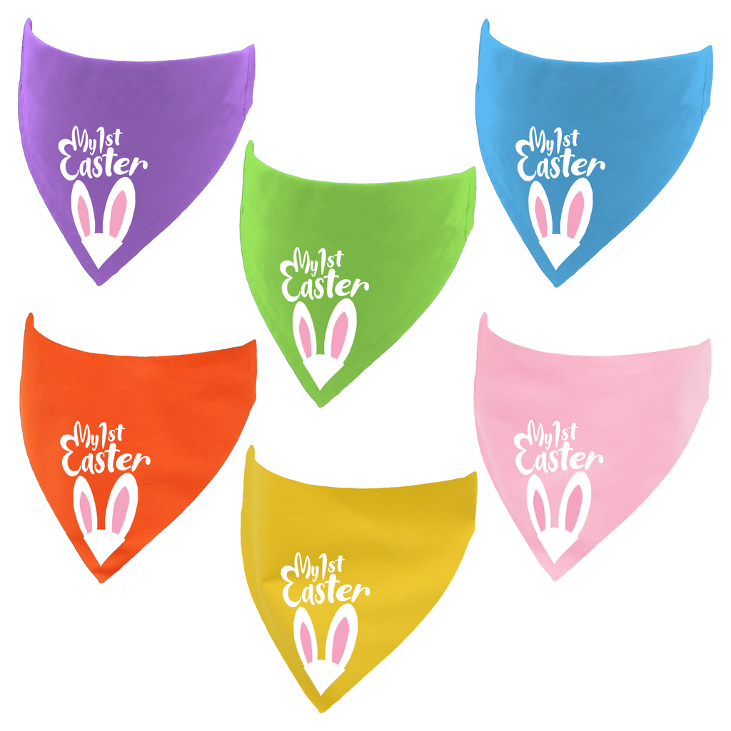 My 1st Easter Bunny Ears Dog Bandana
