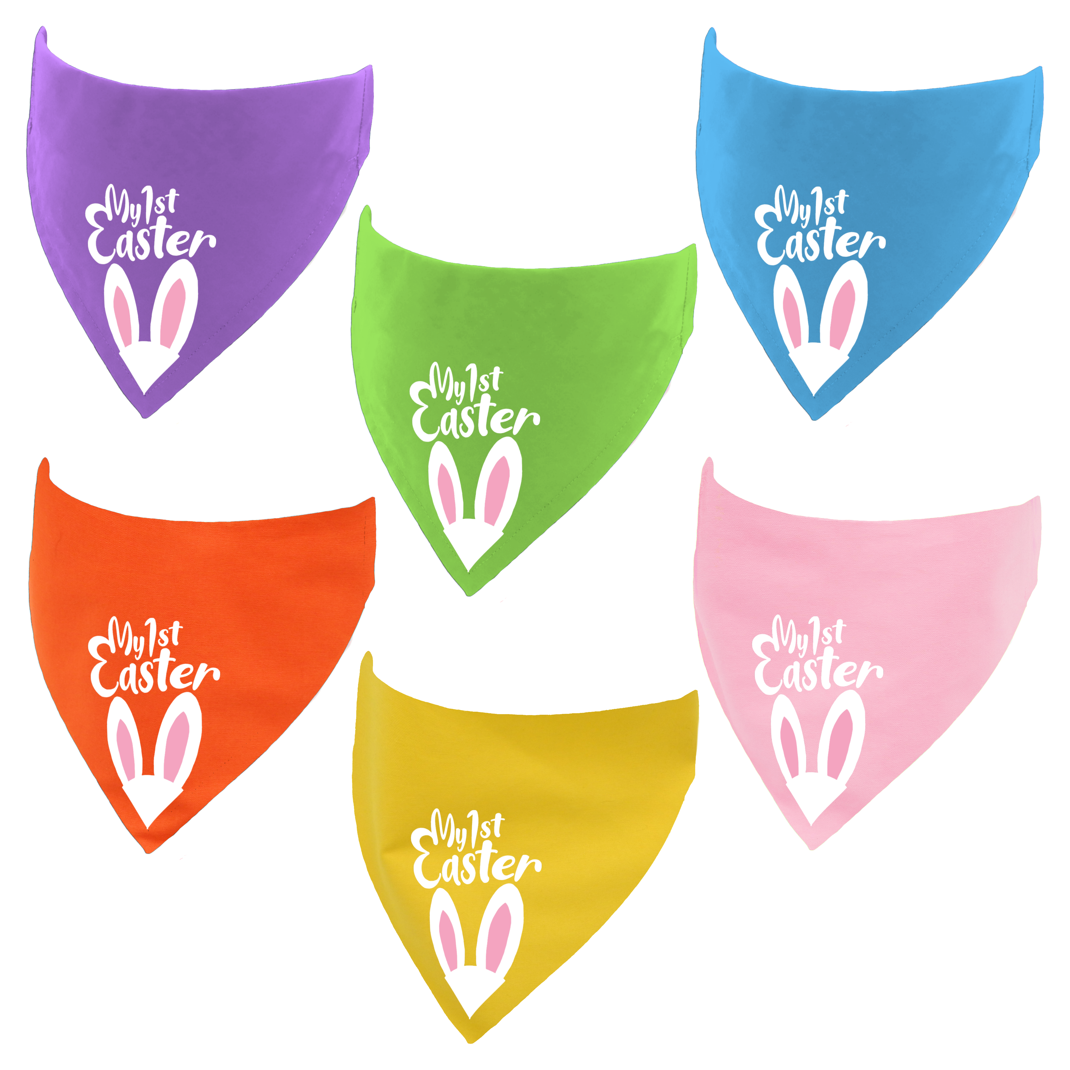 My 1st Easter Bunny Ears Dog Bandana