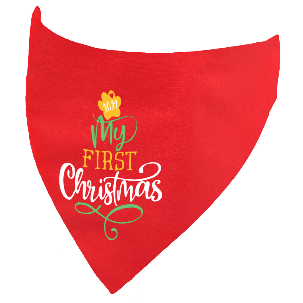 My First Christmas Dog Bandana