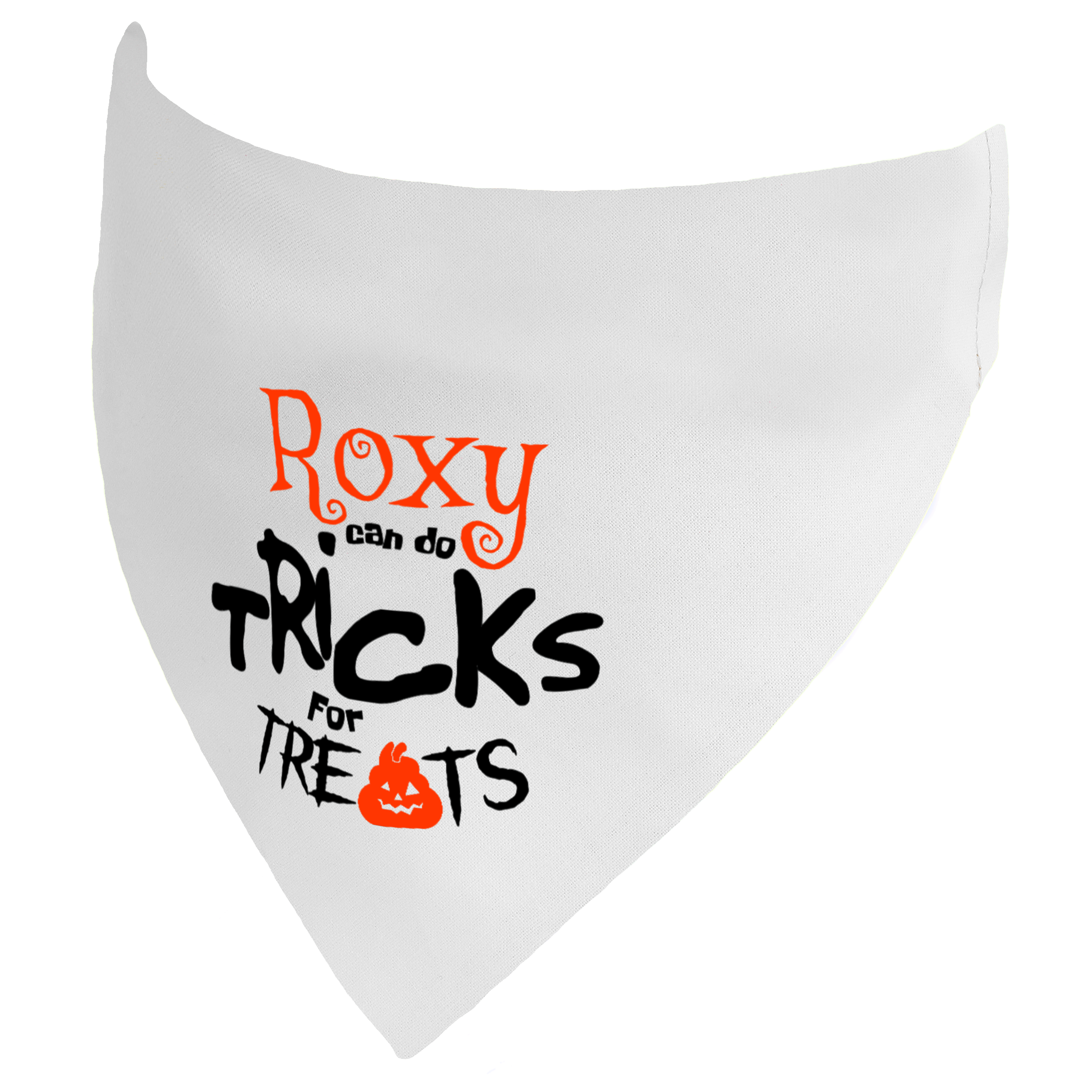 Personalised Halloween Tricks fur Treats Dog Bandana