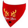Christmas Reindeer Dog Name Bandana – Personalised