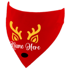 Christmas Reindeer Dog Name Bandana – Personalised