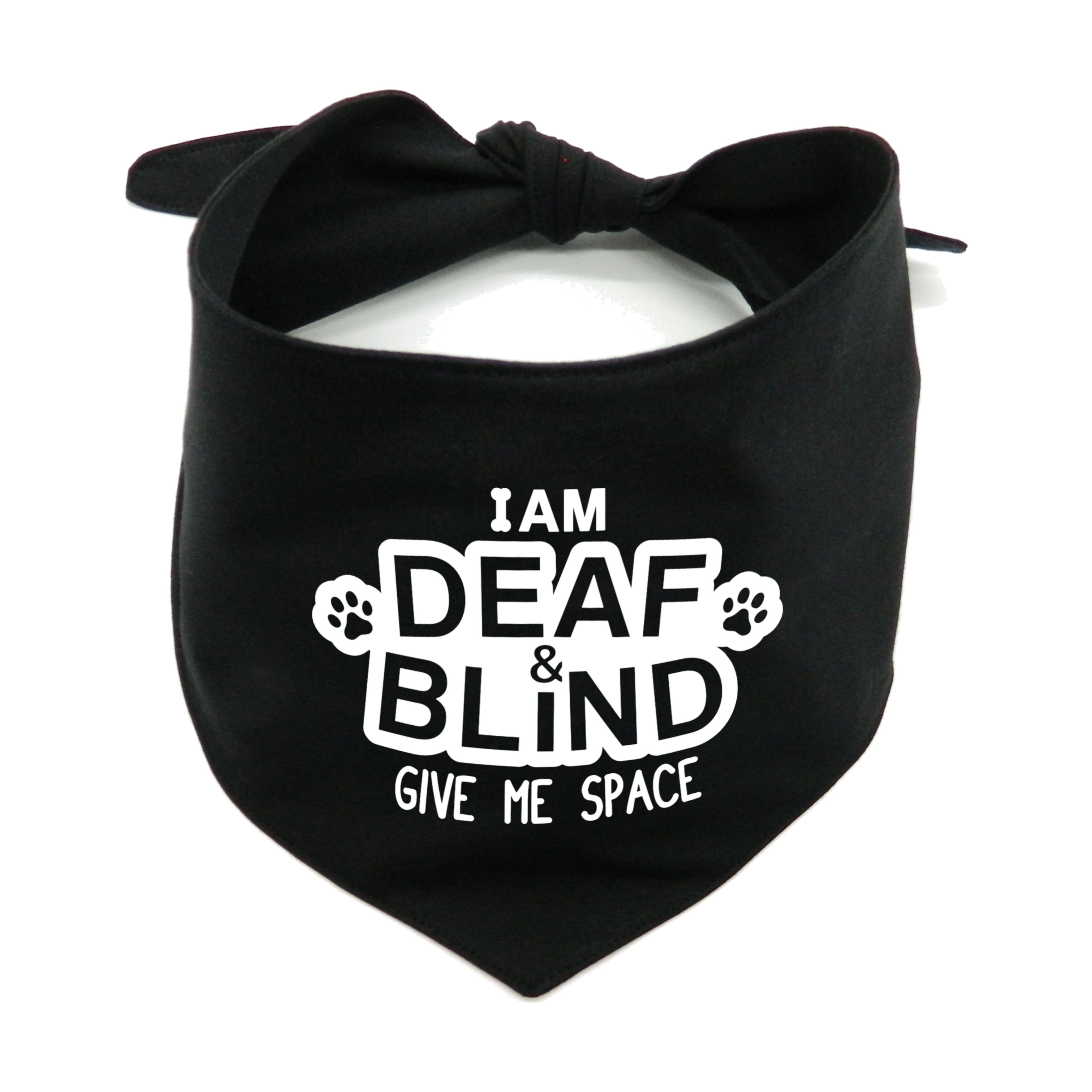 I Am Deaf & Blind Dog Bandana – Handmade Awareness Bandana