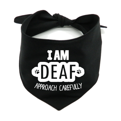I Am Deaf Dog Bandana – Awareness for Hearing-Impaired Dog