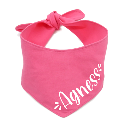Cute Personalised Dog Bandana with Name - Tie On