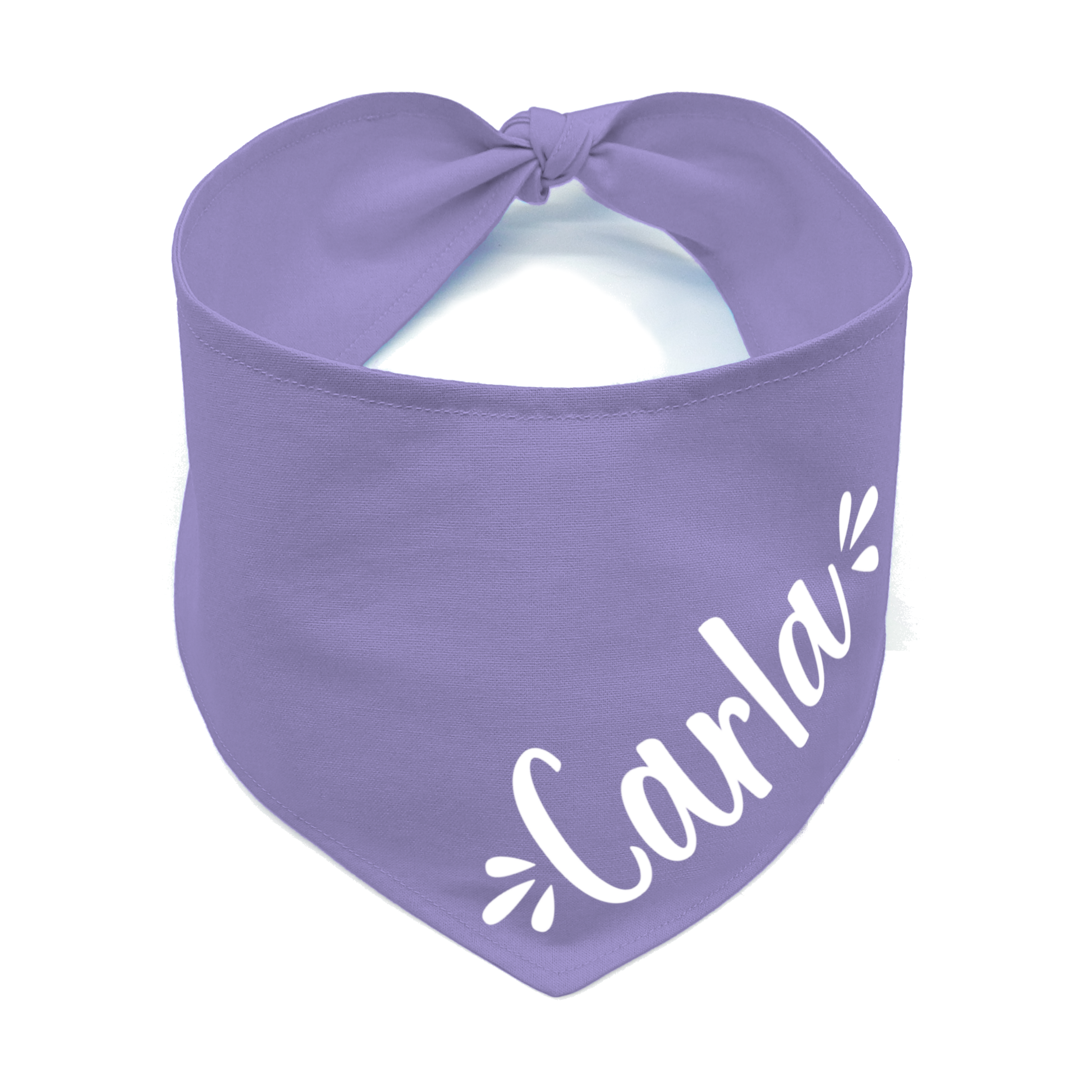 Cute Personalised Dog Bandana with Name - Tie On