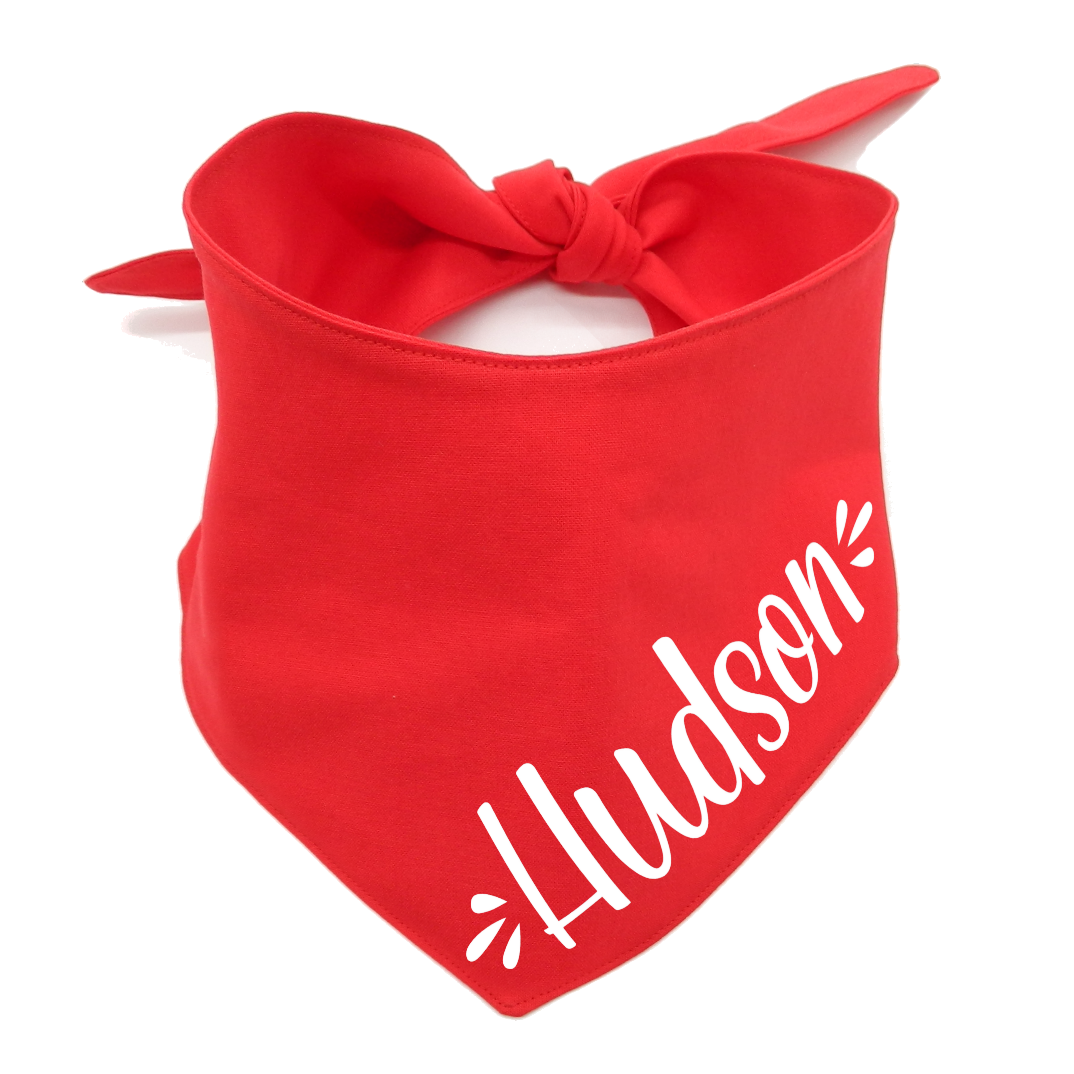 Cute Personalised Dog Bandana with Name - Tie On