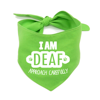 I Am Deaf Dog Bandana – Awareness for Hearing-Impaired Dog