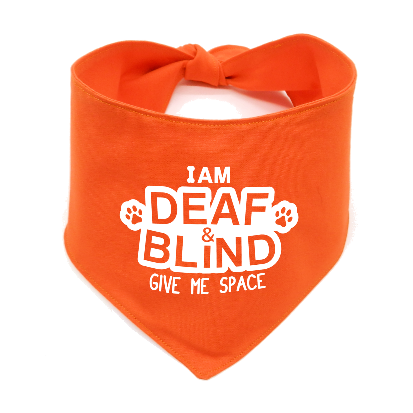I Am Deaf & Blind Dog Bandana – Handmade Awareness Bandana