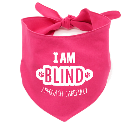 I Am Blind Dog Bandana –  Awareness Bandana for Visually Impaired Dog