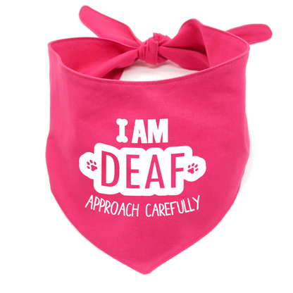 I Am Deaf Dog Bandana – Awareness for Hearing-Impaired Dog