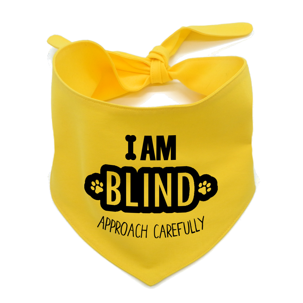 I Am Blind Dog Bandana –  Awareness Bandana for Visually Impaired Dog