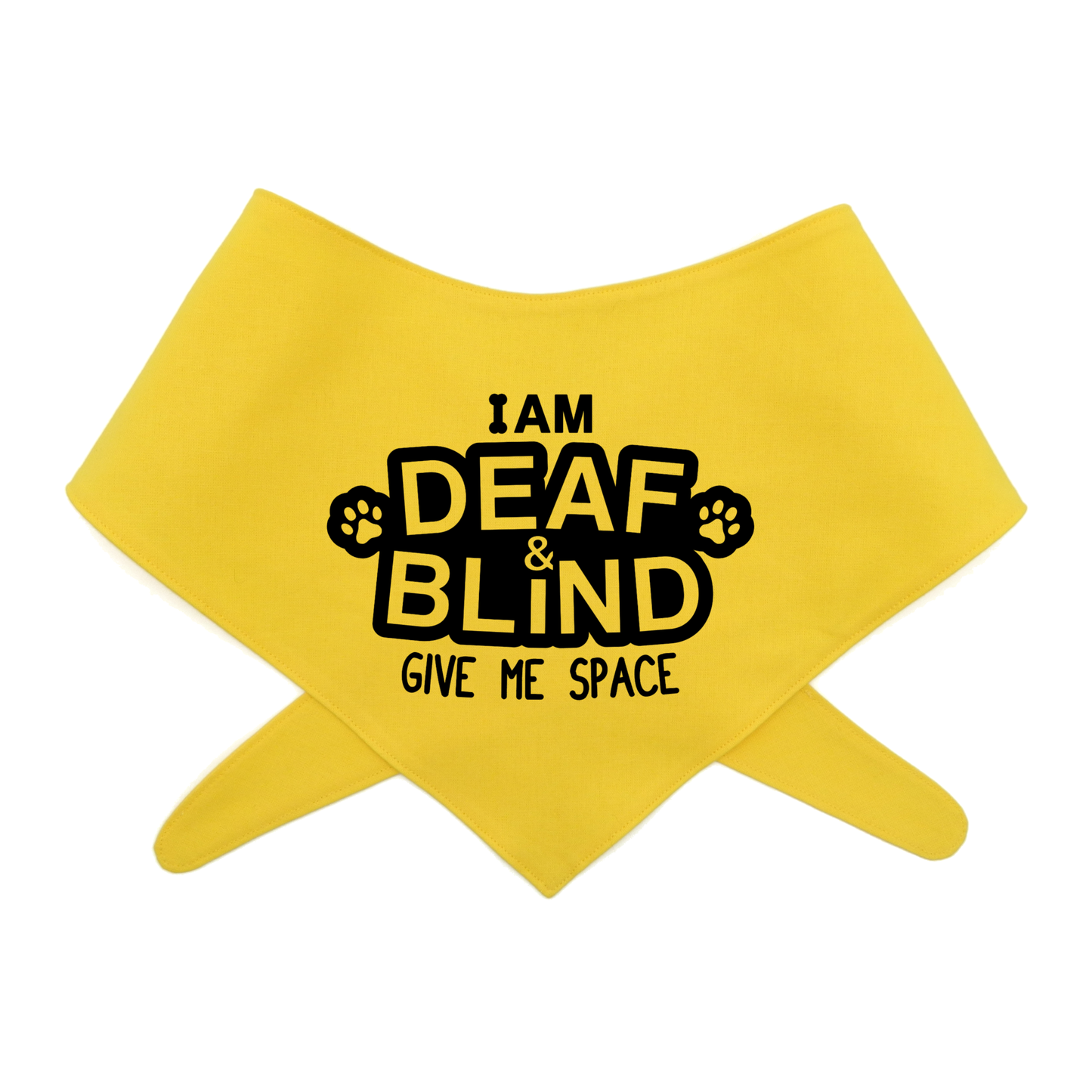 I Am Deaf & Blind Dog Bandana – Handmade Awareness Bandana