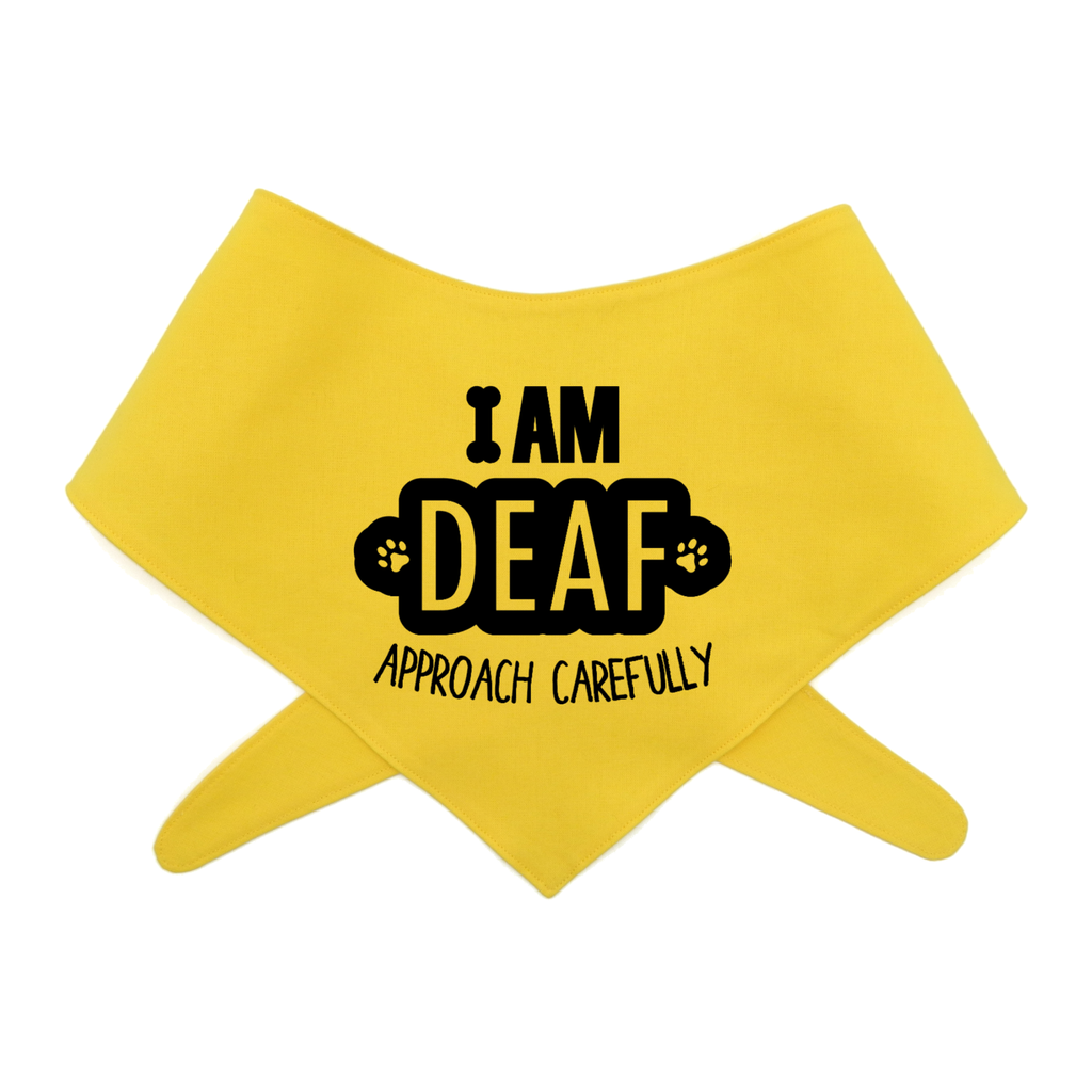 I Am Deaf Dog Bandana – Awareness for Hearing-Impaired Dog
