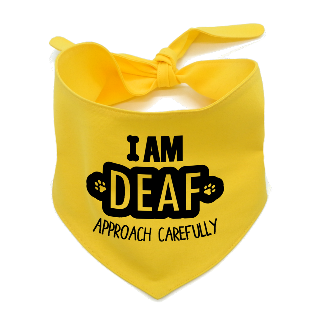 I Am Deaf Dog Bandana – Awareness for Hearing-Impaired Dog