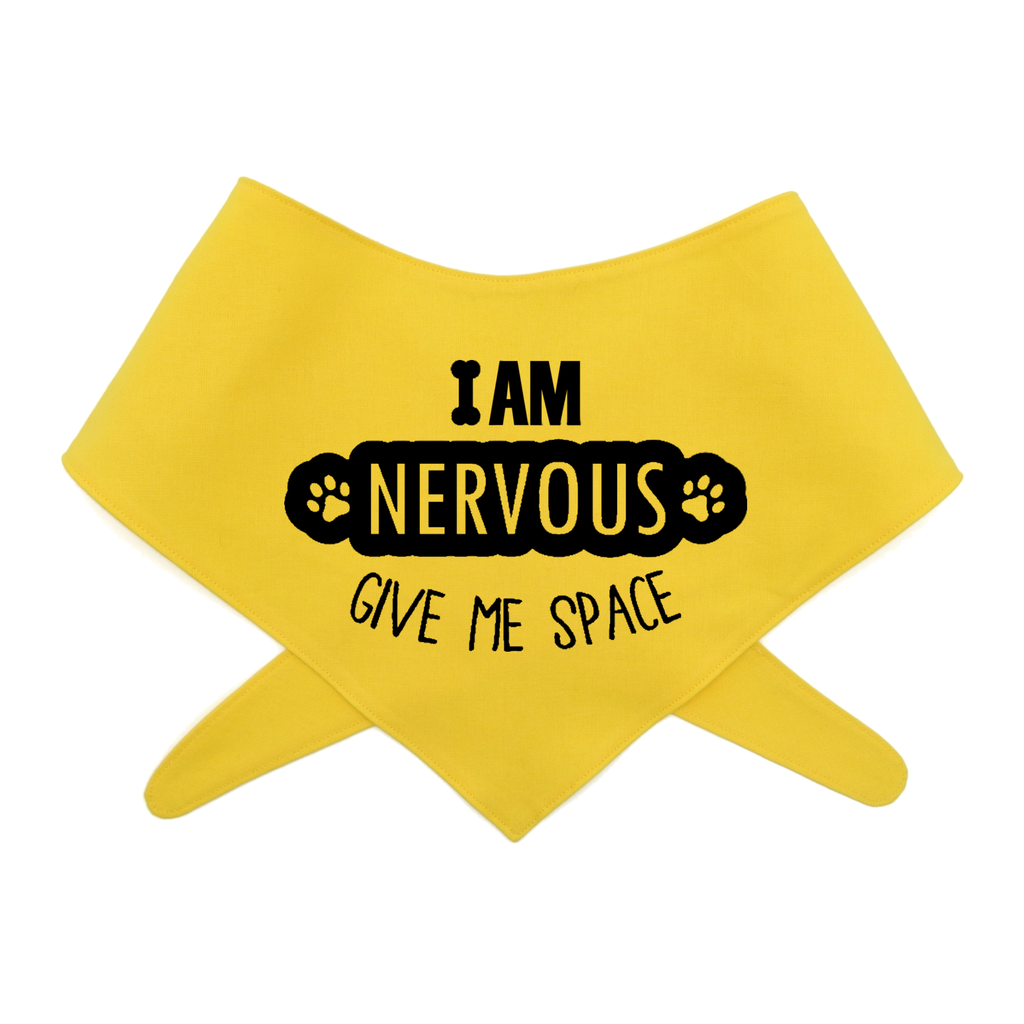 I Am Nervous Give Me Space Dog Bandana –  Awareness Bandana