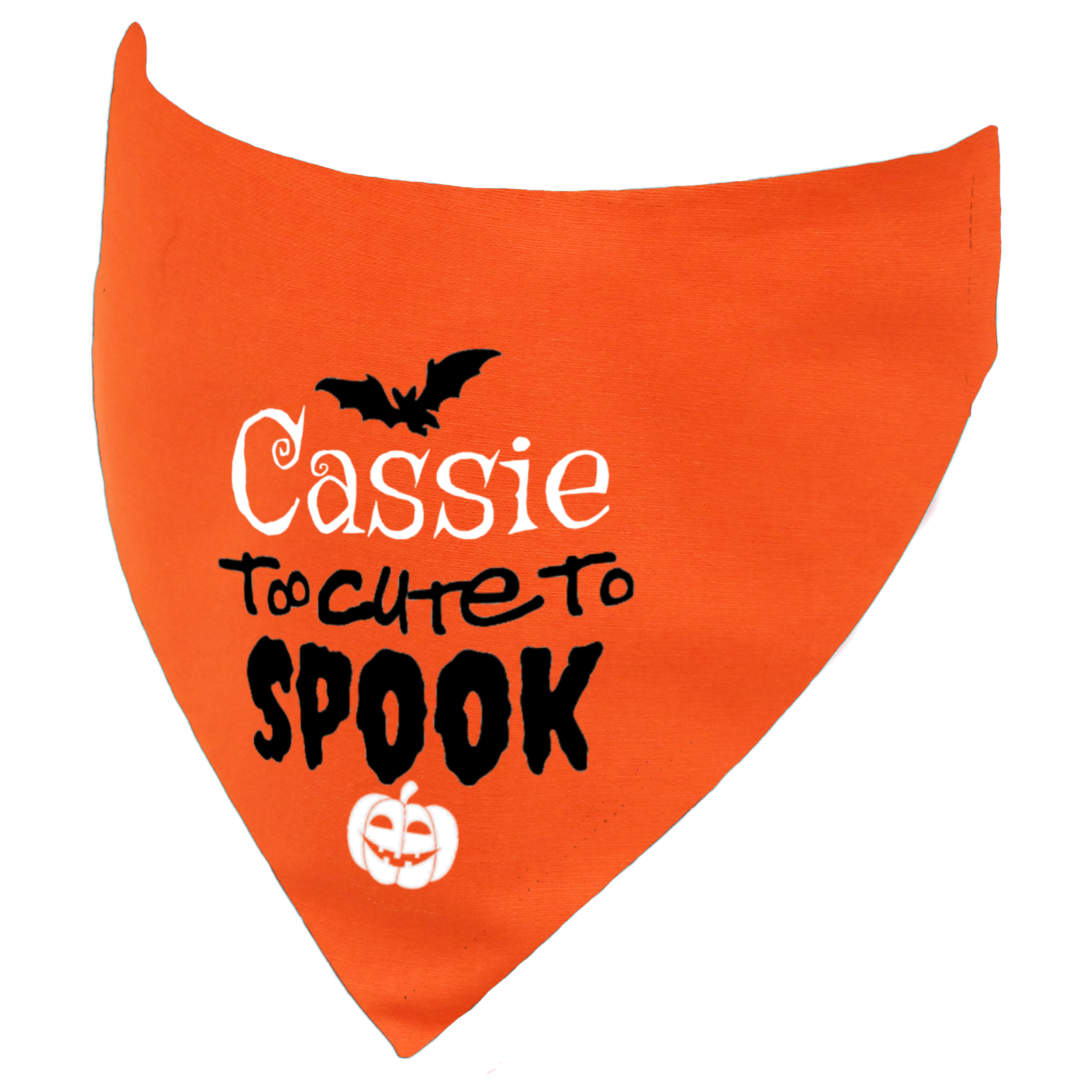 Personalised Halloween Too Cute To Spook Dog Bandana