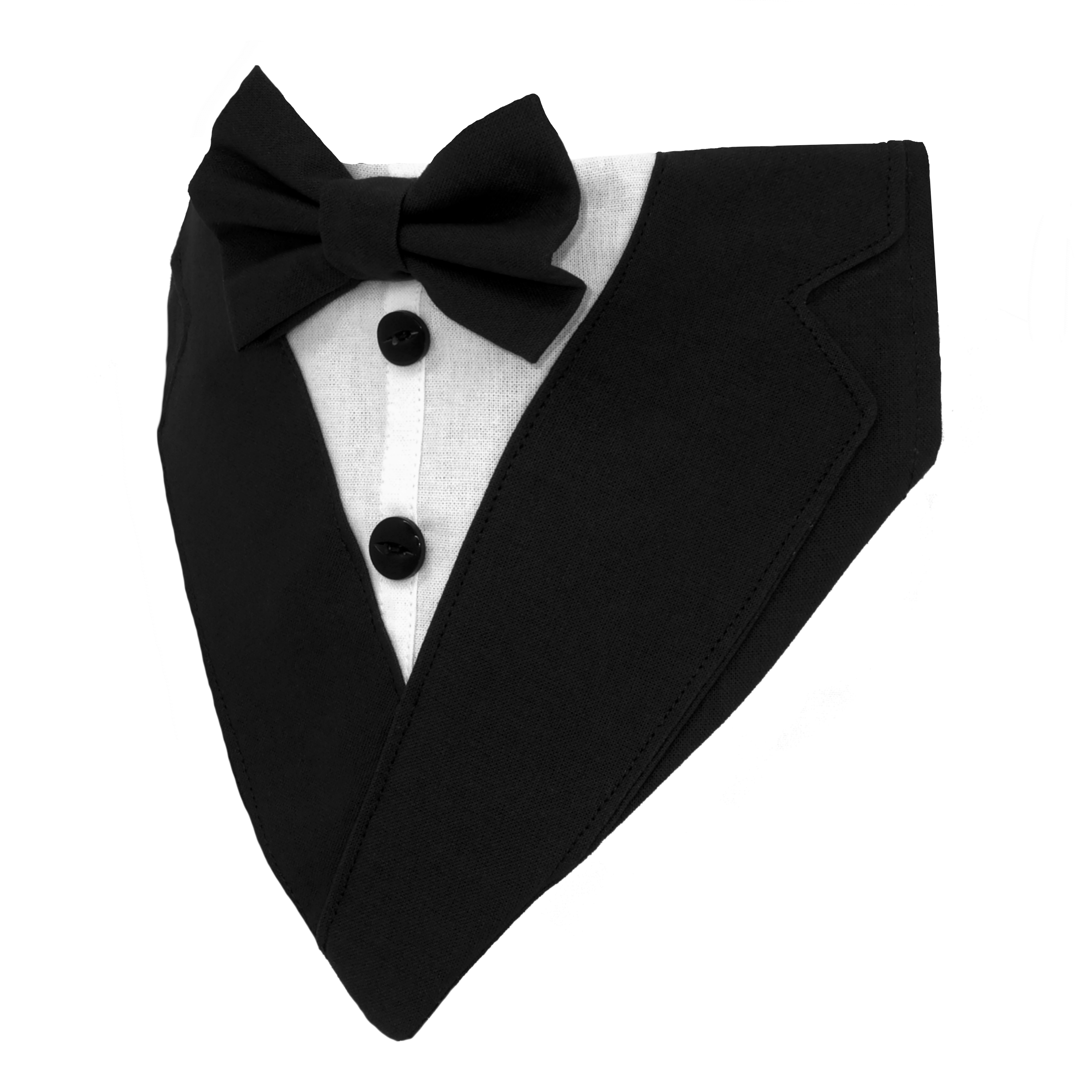 Wedding Tuxedo with Shirt and Bow Tie Dog Bandana