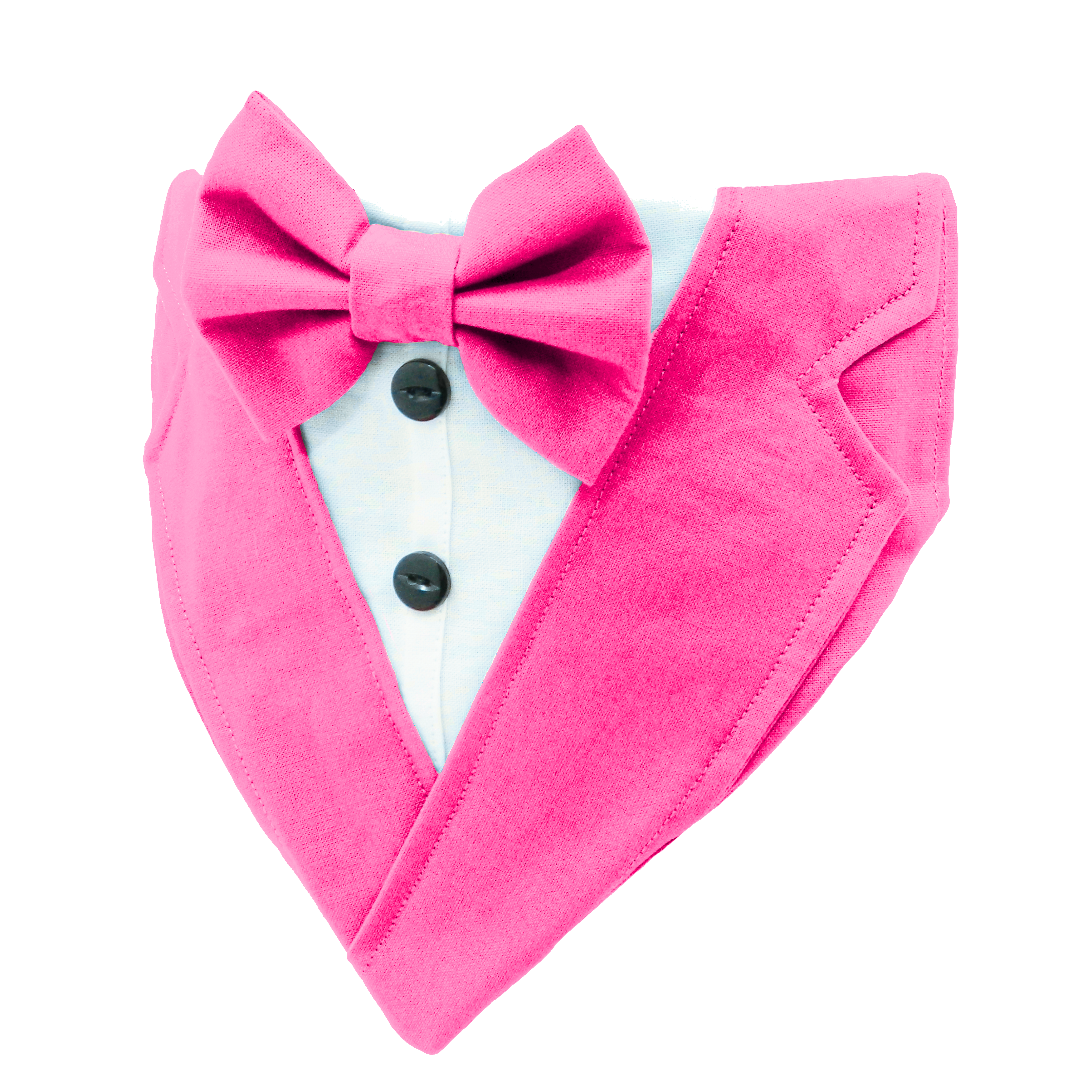 Wedding Tuxedo with Shirt and Bow Tie Dog Bandana